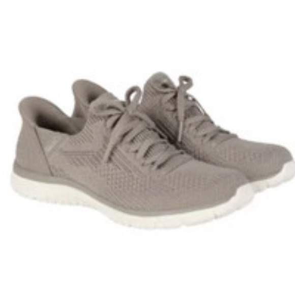 Skechers Swift Fit Tan Slip-On Sneakers - Picture 3 of 4